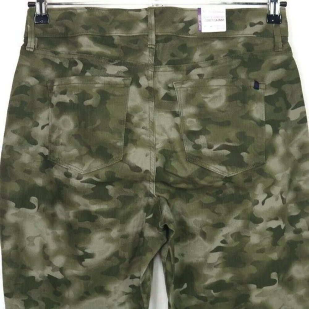 Gloria Vanderbilt Comfort Curvy Skinny Jeans Willow‎ Green Camo 10 - Picture 6 of 10
